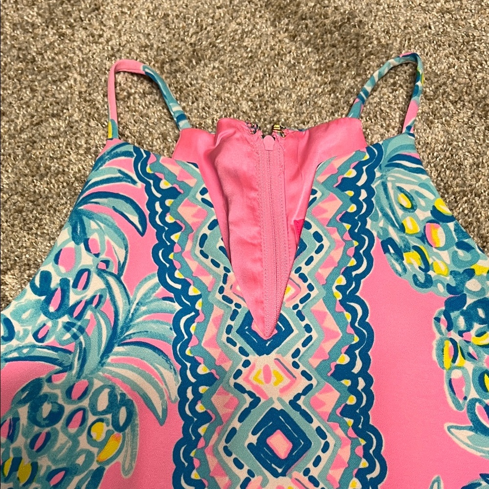 Lilly Pulitzer Pink Tropical Pineapple Print Sundress - Picture 3 of 6
